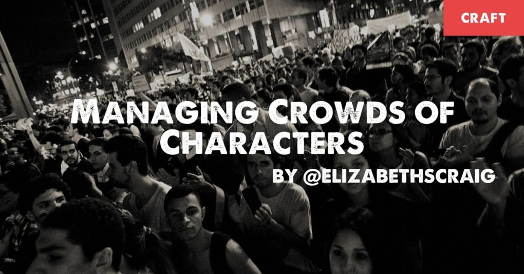 Managing Crowds of Characters is a blog post by writer Elizabeth Spann Craig