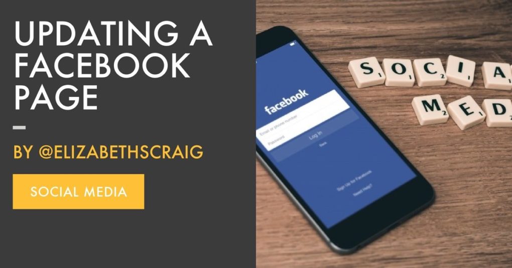 Updating a Facebook Page is a blog post from author Elizabeth Spann Craig.