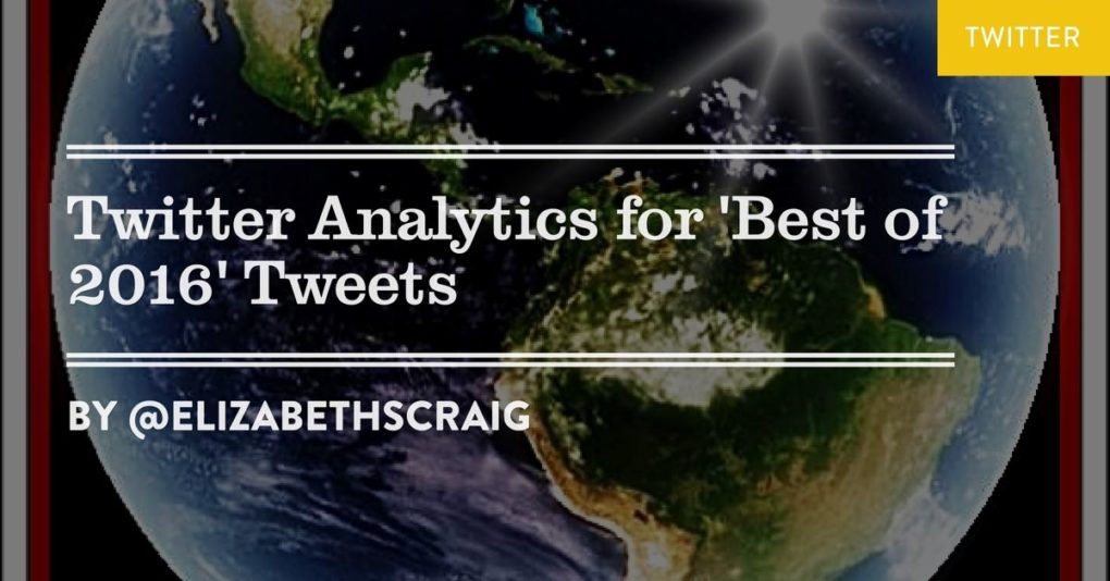 Twitter Analytics for 'Best of 2016' Tweets is a post by Elizabeth S. Craig