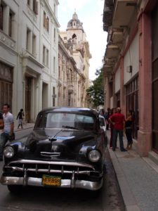 Author Garry Ryan's photograph of a vintage black car in Havana, Cuba