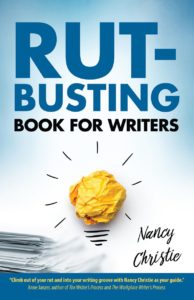Nancy Christie's book "Rut-Busting Book for Writers." 
