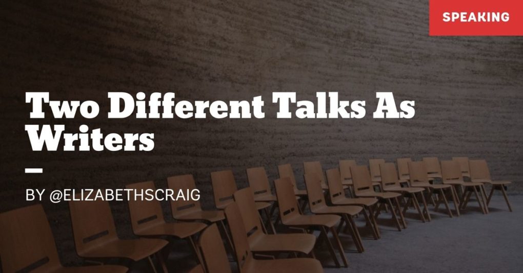 Empty lecture hall with chairs.