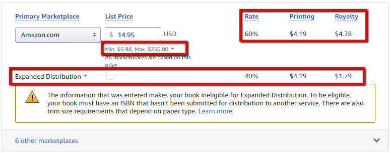 How To Calculate Amazon Fees For Printing Paperbacks Using KDP Print 